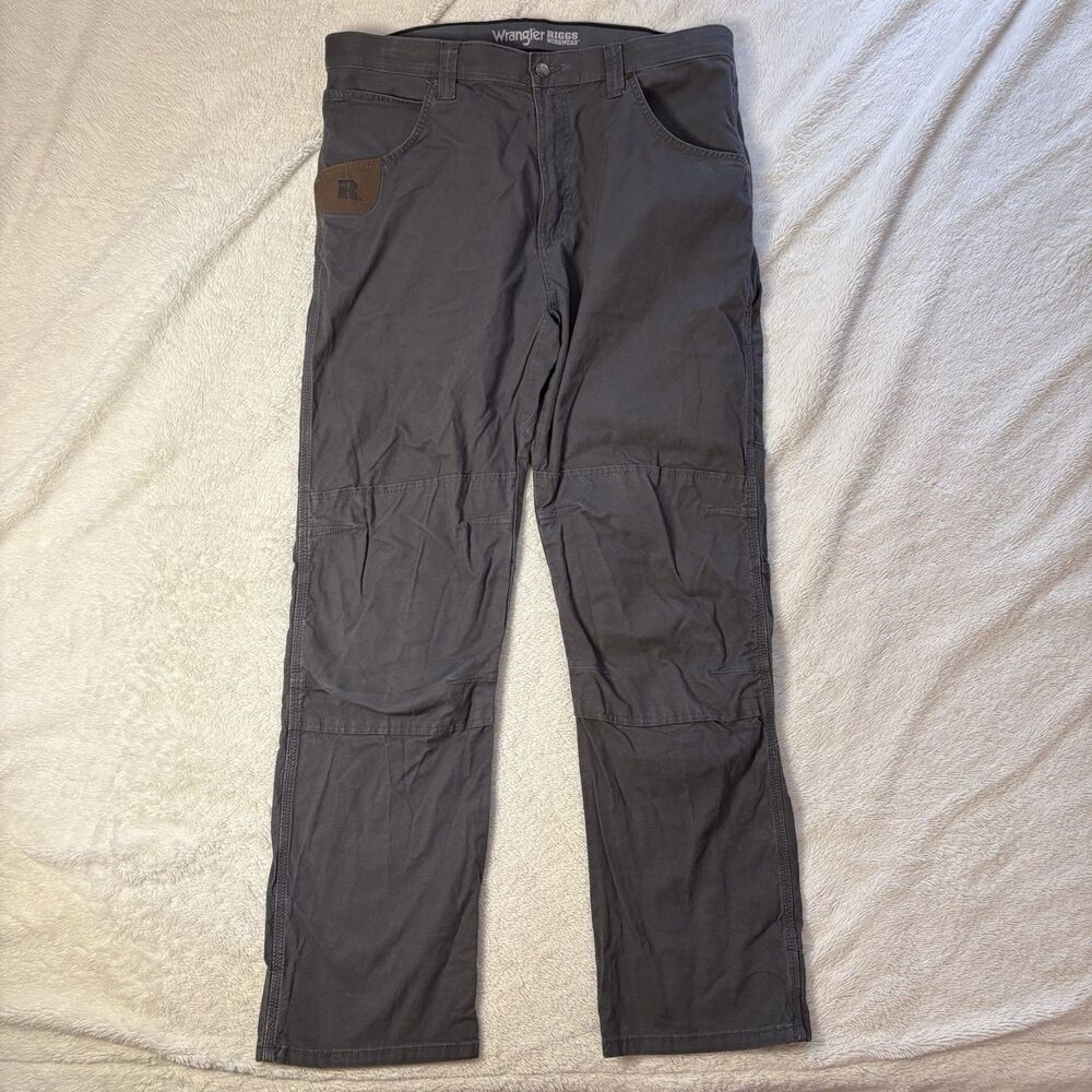 Wrangler Riggs Ranger Cargo Pants Mens 37x32 Double Knee Ripstop Workwear Tough